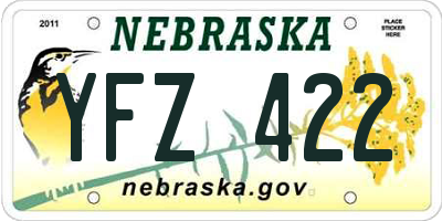 NE license plate YFZ422