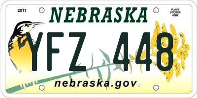 NE license plate YFZ448