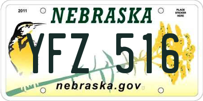 NE license plate YFZ516