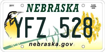 NE license plate YFZ528