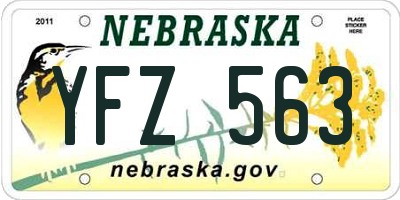 NE license plate YFZ563