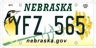 NE license plate YFZ565