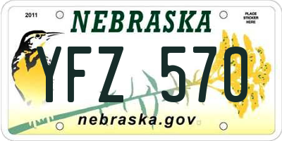 NE license plate YFZ570