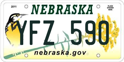NE license plate YFZ590