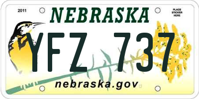 NE license plate YFZ737