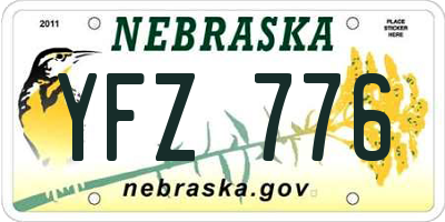 NE license plate YFZ776