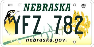 NE license plate YFZ782