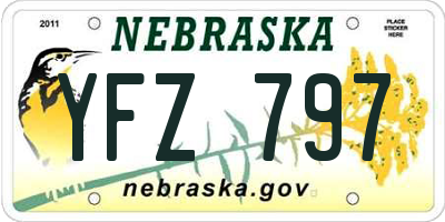 NE license plate YFZ797