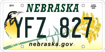 NE license plate YFZ827