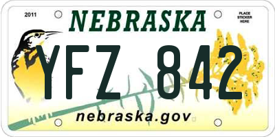 NE license plate YFZ842