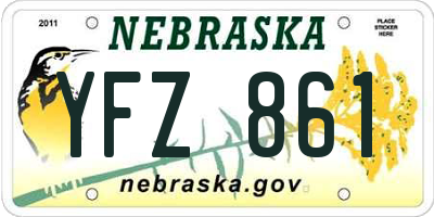 NE license plate YFZ861