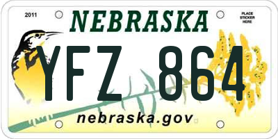 NE license plate YFZ864