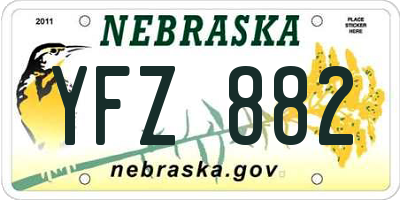 NE license plate YFZ882