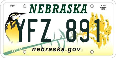 NE license plate YFZ891