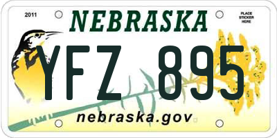 NE license plate YFZ895