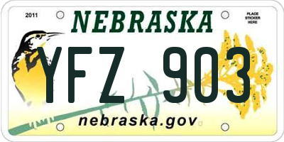 NE license plate YFZ903