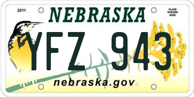 NE license plate YFZ943
