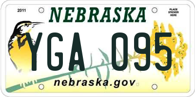 NE license plate YGA095