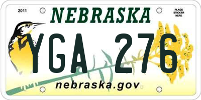 NE license plate YGA276