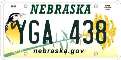 NE license plate YGA438