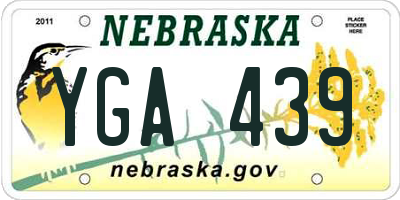 NE license plate YGA439