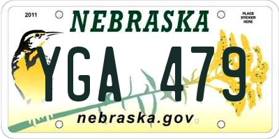 NE license plate YGA479