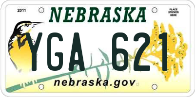 NE license plate YGA621