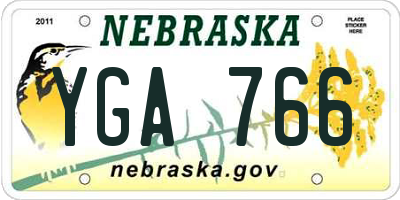 NE license plate YGA766