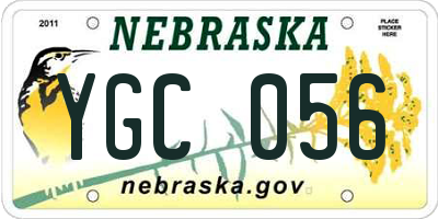 NE license plate YGC056
