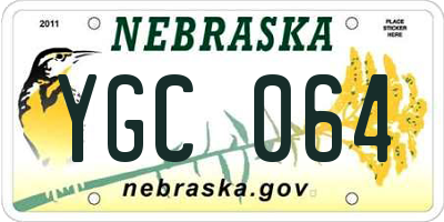 NE license plate YGC064
