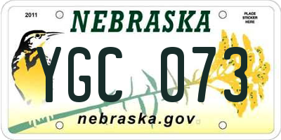 NE license plate YGC073