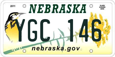 NE license plate YGC146
