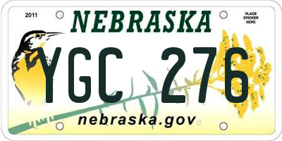 NE license plate YGC276