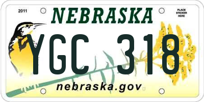 NE license plate YGC318