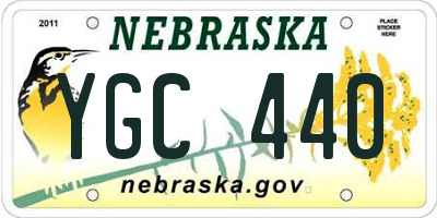 NE license plate YGC440