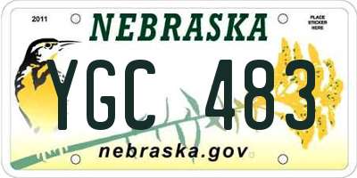 NE license plate YGC483