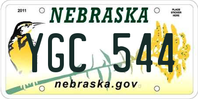 NE license plate YGC544