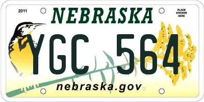 NE license plate YGC564
