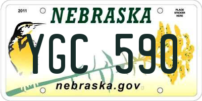 NE license plate YGC590