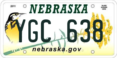 NE license plate YGC638