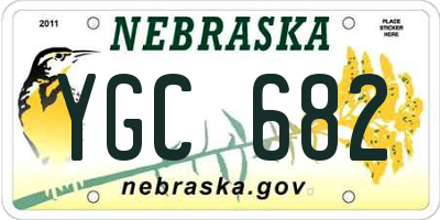 NE license plate YGC682