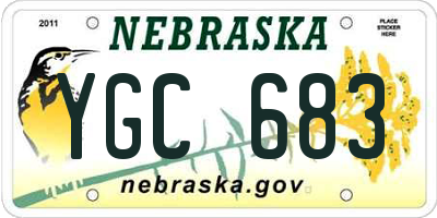NE license plate YGC683