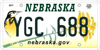 NE license plate YGC688