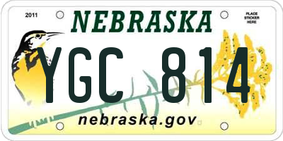 NE license plate YGC814