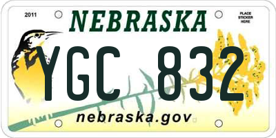 NE license plate YGC832