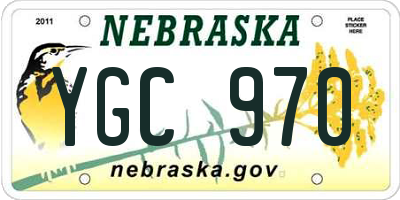 NE license plate YGC970
