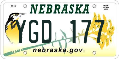 NE license plate YGD177