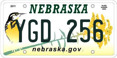 NE license plate YGD256
