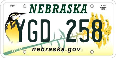 NE license plate YGD258