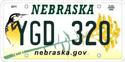 NE license plate YGD320